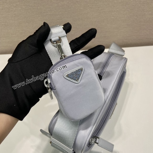 Prada專櫃新款三合一矩形單肩包 1BC167 普拉達三合一男女款尼龍布肩背斜挎包 csp1453